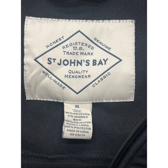 St.John's Bay Black Full Zip Water Resistant Jacket Size XL - Picture 3 of 7
